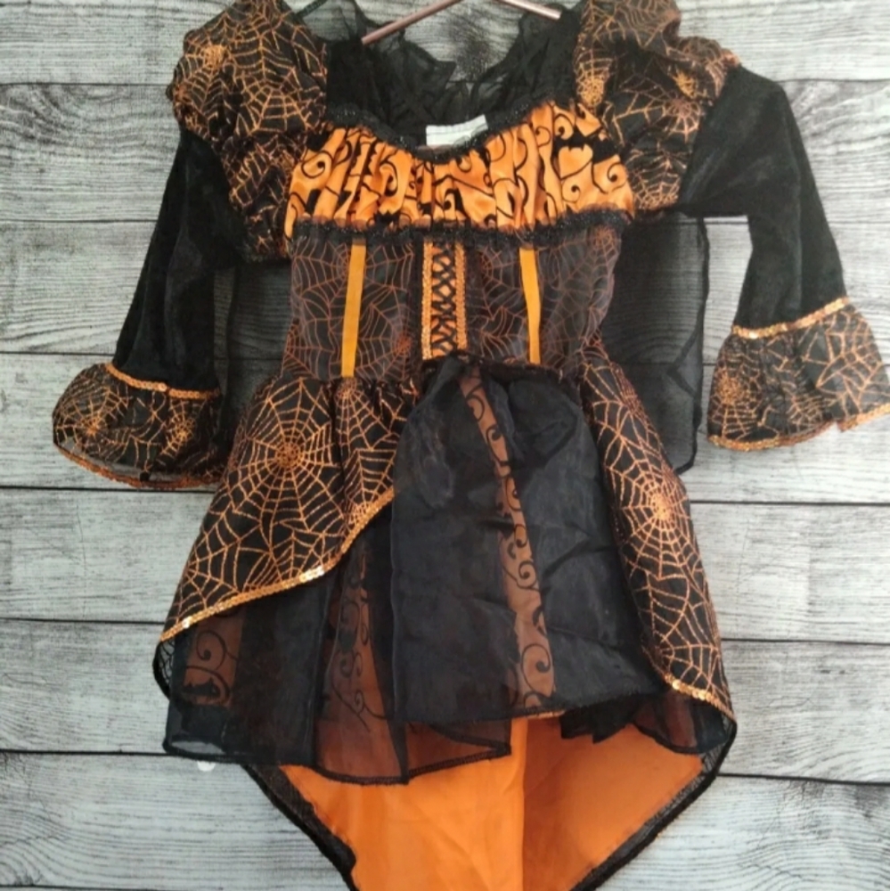 Teetot Co Orange Witch Halloween 3-4 Year Costume
